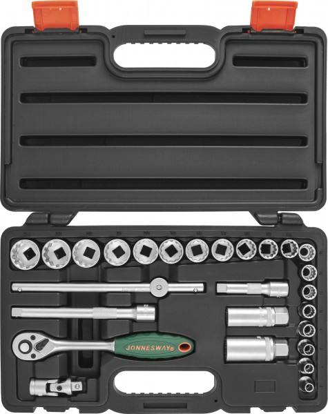 Набор головок торцевых 1/2"DR Super Tech 27 предметов S68H4127S Jonnesway